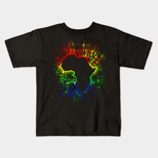 South African Flag Colours and Continent Kids T-Shirt